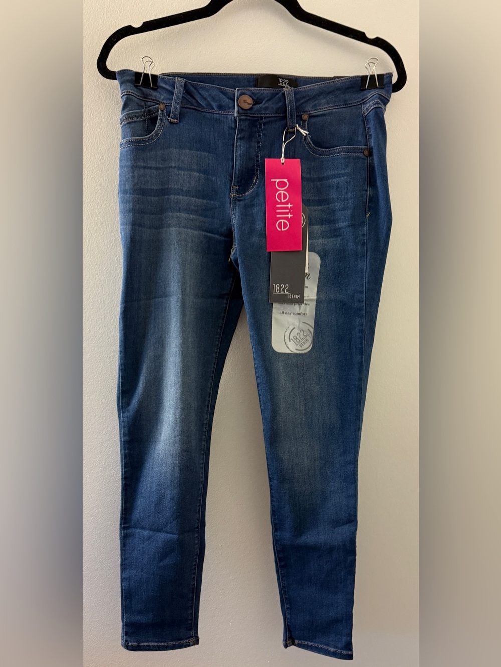 NWT 1822 Denim Medium Wash Petite Ankle Skinny Jeans 8P
